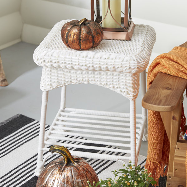 Small White Wicker Table Wayfair